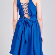 藍色連衣裙藍色舞會禮服寶藍色派對禮服