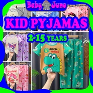 BABYJUNO Baju Tidur Budak Perempuan Lelaki Kids Nightwear Sleepwear Pyjamas Kids Girl Boy Pajamas
