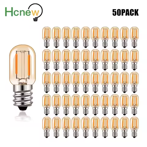 Vintage E14 LED Bulb T22 Salt Lamp 1W 2200K Amber Glass Mini Night Light Ampoule 10W Equivalent Cand