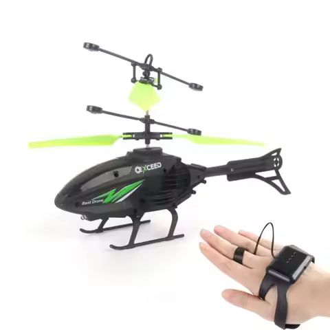 Watch Wrist Remote Control Aircraft Flying Helicopter Hand Controlled Induction Helicopter Rechargea