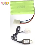 (Ready stock) LJ 9.6v battery NI-CD AA8000mah + USB 9.6V 250mA (3-PIN)