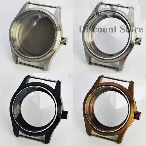 Watch Case Copper Silver Black 36mm 39mm Watch Case Sapphire Glass Fit ETA2824 PT5000 Movement