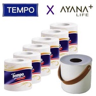 AYANA - Ⓣ卷 · Ayana⁺ Life 便攜式 優質紙巾筒 卷裝廁紙 (1個 + 6卷) 已組裝 Tempo 天然無香衛生紙 廁紙 Tissues Toilet paper