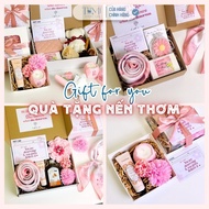 Gift Box of Ceramic Cups, Scented Candles, Teddy Bears, Scented Wax, Cute Gift Set for Friends and L