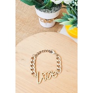 Gold love letter bracelet - gsi130084