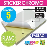 Sticker / Stiker Chromo Fastac plano 70 x 108