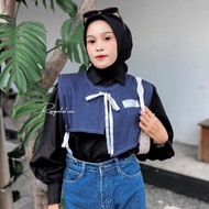 Denim Vest Denim Crop Vest/ Denim Outer/ Harajuku Style/