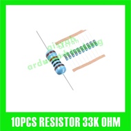 10X RESISTOR 33K 33 K OHM 1/4W 1% METAL FILM