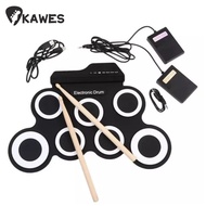 KAWES Electronic Drum Digital USB 7 Pads Roll up Drum Set Silicone Electric Drum Pad Kit With Drum00