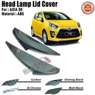 Perodua Axia SE Custom Fit ABS Car  Headlamp  Eyelid (Chrome)