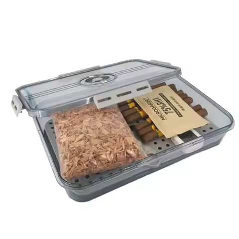 30 60 100 cigars storage 2-way humidity control pack hygrometer cigar cutter and air-tight plastic h