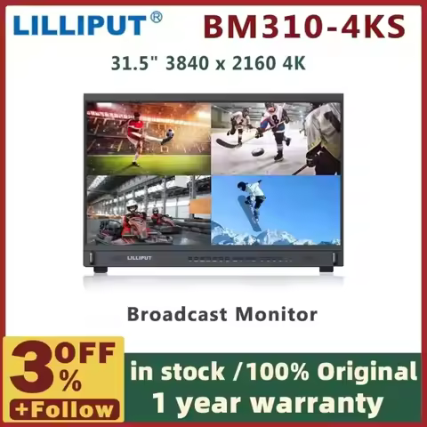 LILLIPUT BM310-4KS 31.5 inch 3840x2160 4K Broadcast director monitor with V-Lock Mount