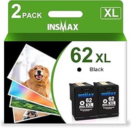 62XL Ink Cartridges Black Replacement for HP Ink 62 for HP 62 Ink 62XL Ink Works with HP OfficeJet 5