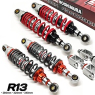 TERBARU SHOCKBREAKER SHOCK YOSHIMURA R13 DOUBLE NON TABUNG 280MM 320MM 340MM MATIC BEBEK PNP RX KING