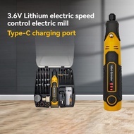 3.6V Mini Electric Grinder Handheld Polishing Machine for Root Sculpture Jade Carving Working