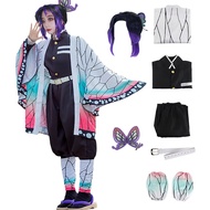 Shinobu Mitsuri Giyuu Kimono Cosplay Costume Women Anime Cosplay Kimono Robe Outfit With Wigs