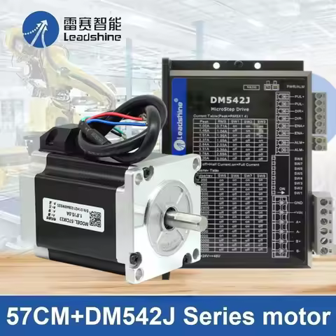 Leadshine 2Phase NEMA23 Stepper Motor 57CM06/13/23/26 +DM542J 24 - 50VDC Driver Kit For CO2 Laser Cu