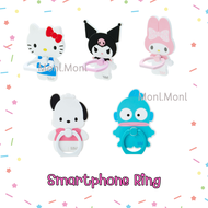 ห่วงติดโทรศัพท์มือถือ Sanrio Smartphone Ring-Hello kitty*My melody*Kuromi*Bad badtz maru*Pochacco*Hangyodon*Cinnamoroll
