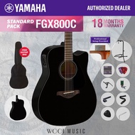 Yamaha FGX800C-BK FGX Series Solid Top Acoustic Electric Guitar 41" - Black