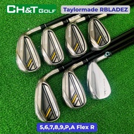 Set iron golf club Taylormade Rbladez 7-piece: 5, 6, 7, 8, 9, P, A. Carbon shafts with Flex (R)