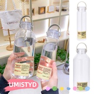 UMISTYDREAMUM9U 1Pcs Plastic Water Cup, with Text Large Capacity Sports Cup, Transparent Students Si