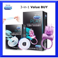 [Durex Vibrator Devil Vibrating Ring + Durex Pleasure Ring] Time Delay Ring Clitoris Stimulator Vibrators Sex