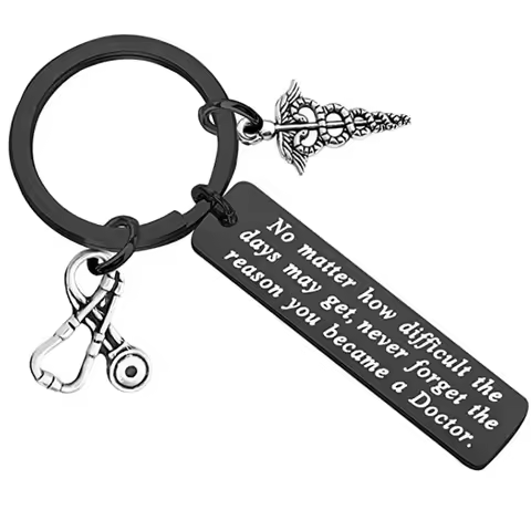 Doctor Gift Doctor Keychain Caduceus Medical Doctor Jewelry Gifts for Graduation Birthday Christmas 