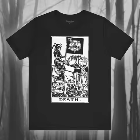 Death, Tarot Card T-shirt, Major Arcana, Occult Shirt, Vintage Art, Magic Tee Tarot Reading, Grim Re