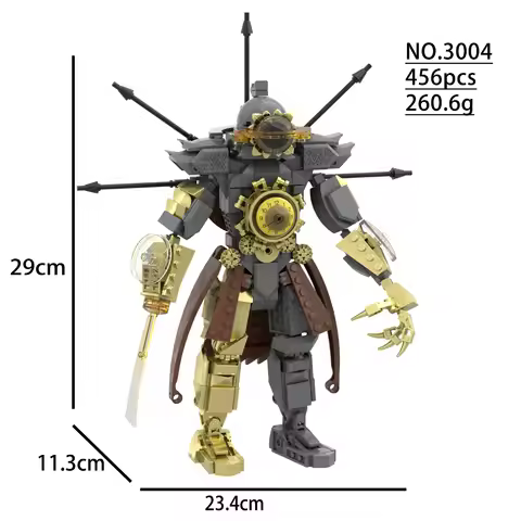 Compatible With LEGO Skibidi Toilet MOC Abstract Building Blocks Trisolaran Ancient Golden Time Cloc