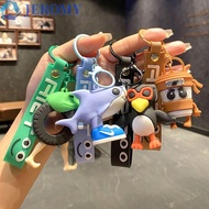 JEROMY Brainrot Animals Keychains, Abstract Design Shimpanzini Italian Brainrot Keychain, Funny PVC 