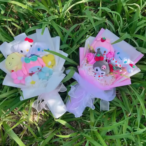 Artificial Flowers Creative Sanrio Handmade Bouquets Christmas Birthday Valentine Graduation Mother 