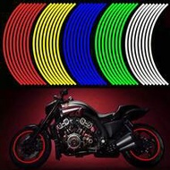 1 Pair 18-Inch Motorcycle Car Wheel Stickers, Rim Stickers, Hub Stickers, Reflective Tire Stickers, 