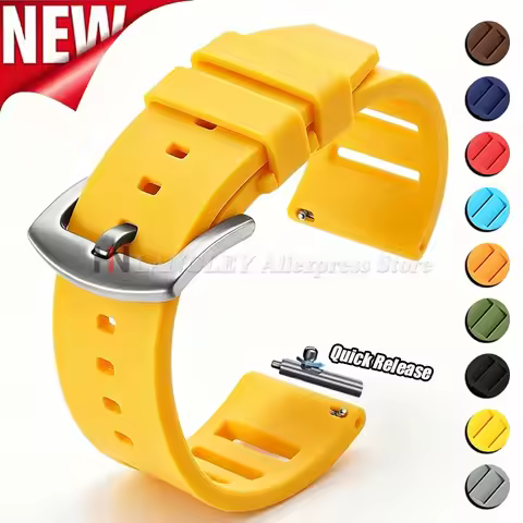 Soft Silicone Watchband 20mm 22mm for Richard Mille Diving Waterproof Smartwatch Universal Bracelet 
