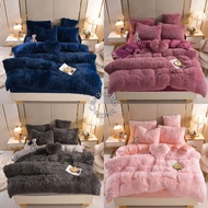 Fluffy bedsheet set 4pcs / 3pcs cadar bulu bulu comfy