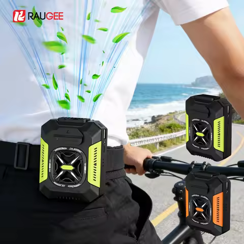 Waist Fan Portable Outdoor Hanging Neck Fan Mini Waist Neck Fan Air Clip Shirt Fan Personal USB Belt