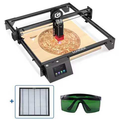 RAY5 Wood Engraver Laser Engraving Machine +440x440mm Honeycomb Panel + Protective Goggles Woodworki