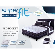1 set spring bed comforta superfit super gold ukuran  26 x 180 x 200