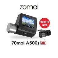 70mai Pro Plus Dash Cam A500S 1944P + กล้องหลัง RC11 Built-In GPS 2.7K FULL HD WDR Car Camera กล้องติดรถยนต์ ของแท้100%