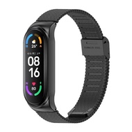 (Bán chạy 311Zhuh) cho Xiaomi Mi Band 6 dây Đeo vòng đeo tay đồng hồ thép không gỉ ban nhạc kim loại