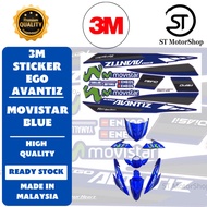 Sticker Cover Set YAMAHA Ego Avantiz Coverset Stripe Avantiz Body Cover Stiker Movistar Blue 3M Stic