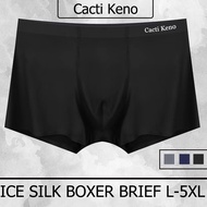 Cacti Keno Men's ice silk seamless boxer brief underwear for men original branded plus size 3XL 4XL 