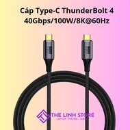 Type-c Thunderbolt 4 cable supports 60Hz / 40Gbps / 100W fast charging 1.2 Meters long