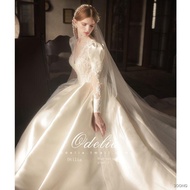 Wedding dress for ninang┋Wedding women s 2022 new "Moonlight" French satin simple wedding dress main