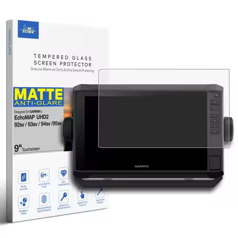 INNOSURE Tempered Glass Screen Protector for Garmin Echomap UHD2 92sv 93sv 94sv 95sv 9 Inch Chartplo