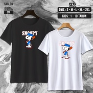 NW058 SNOOPY BASEBALL T-Shirt BASEBALL T-SHIRT/ T-Shirt T-Shirt/ Anime Children's T-Shirt Adult Unis