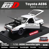 [SOUND&LIGHT] INITIAL D AE86 1:32 scale alloy DIECAST car model pull back car toys sound light colle