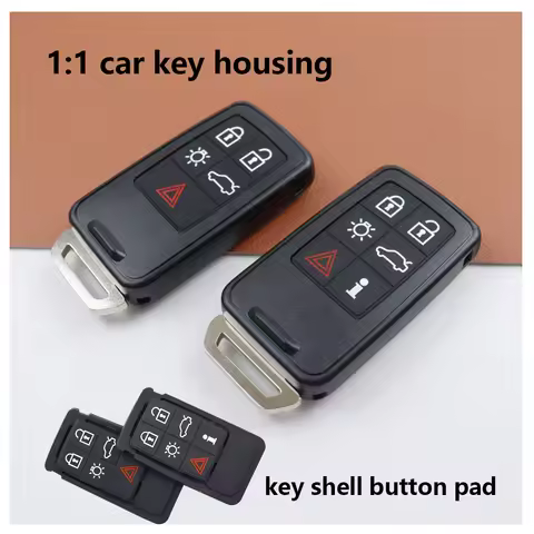 5 6 Buttons Car Key Fob Shell Case Housing for Volvo S60 V60 S70 V70 XC60 XC70 XC70 V50 Silicone Car