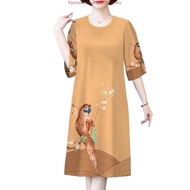 daster indonesia baju daster indonesia baju tidur indonesia Gaun dicetak ibu-ibu usia tengah-tengah 