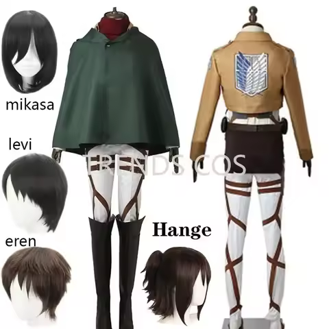 Cosplay Anime Levi Ackerman Mikasa Ackerman Cosplay Costume Eren Jaeger Outfits Hange Zoe Cosplay Co