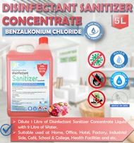 Disinfectant Sanitizer Concentrate 5L(Benzalkonium Chloride)/For Mist Spray Gun &amp; Misting Machine /Non Alcohol / SDS Report